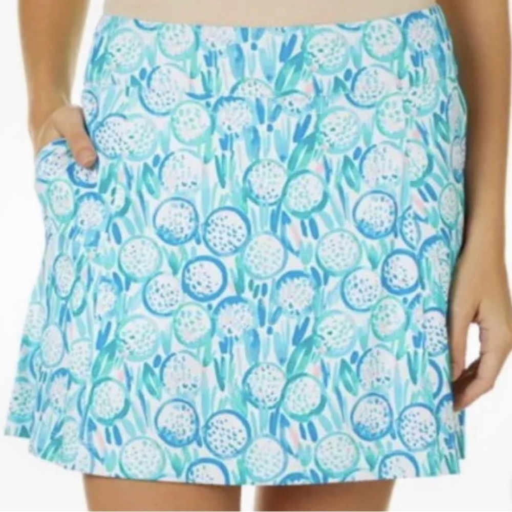 Women Lillie Green Performance Polyester & Spandex Golf Skort Size Large - Picture 1 of 8